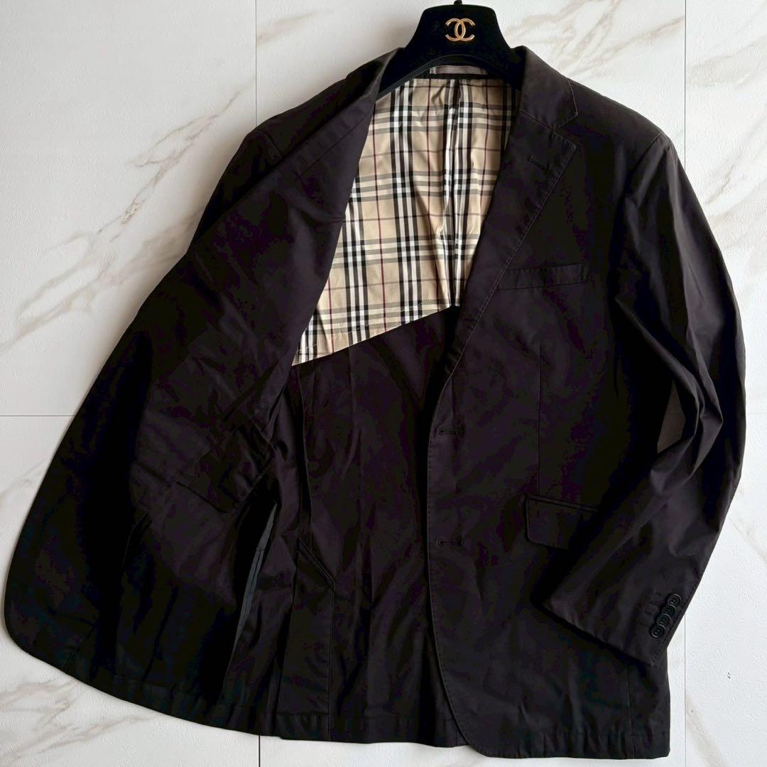 人気 バーバリーブラックレーベル テーラードジャケット 2B 黒 SS BURBERRY BLACK LABEL