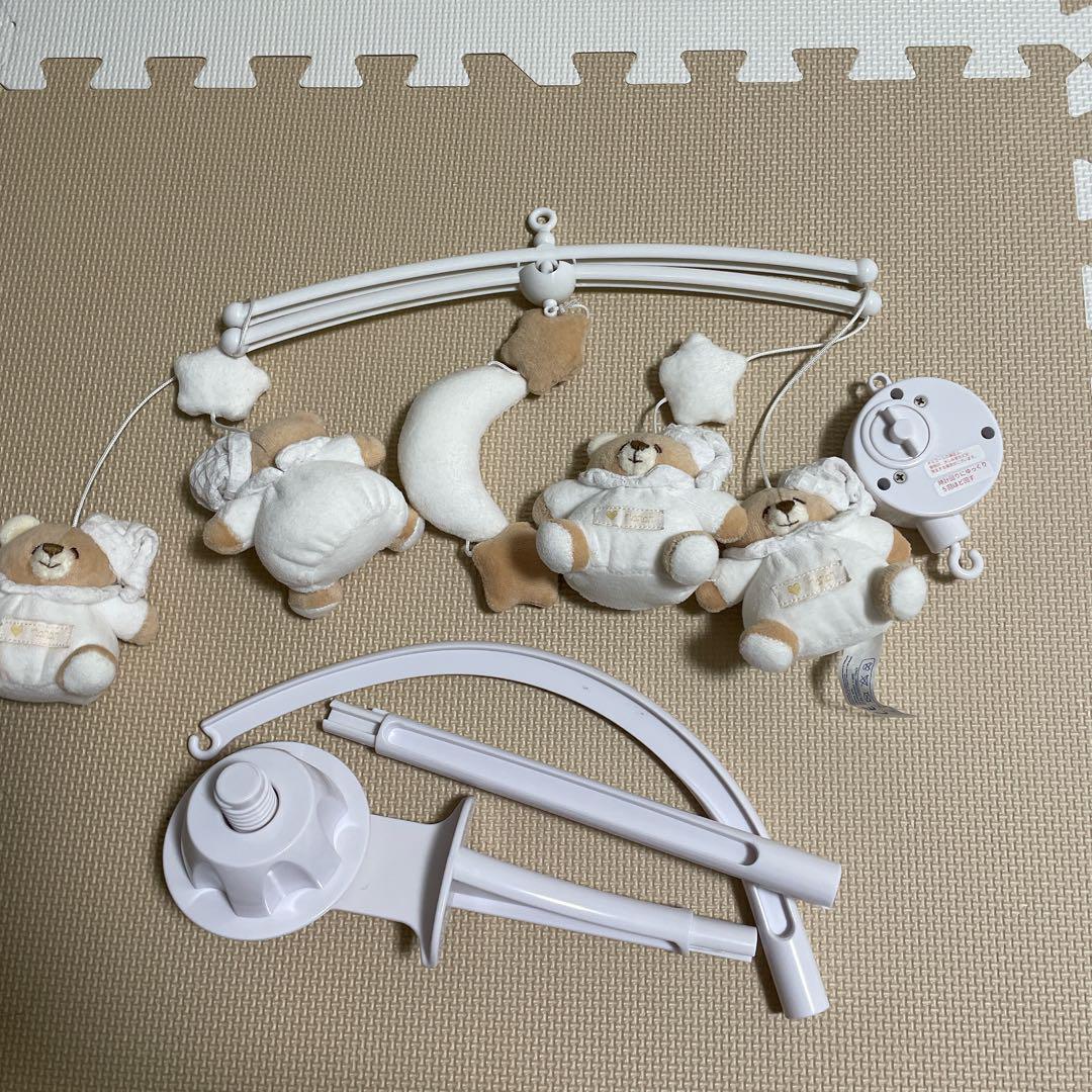 【美品】nanan　ベッドメリー　ホワイト　ナナン