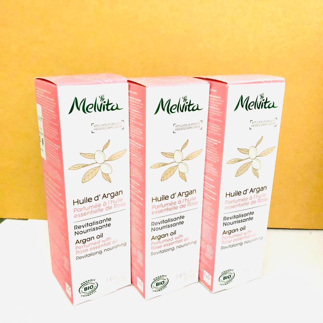 3本セット メルヴィータ アルガン オイル ローズ 50ml