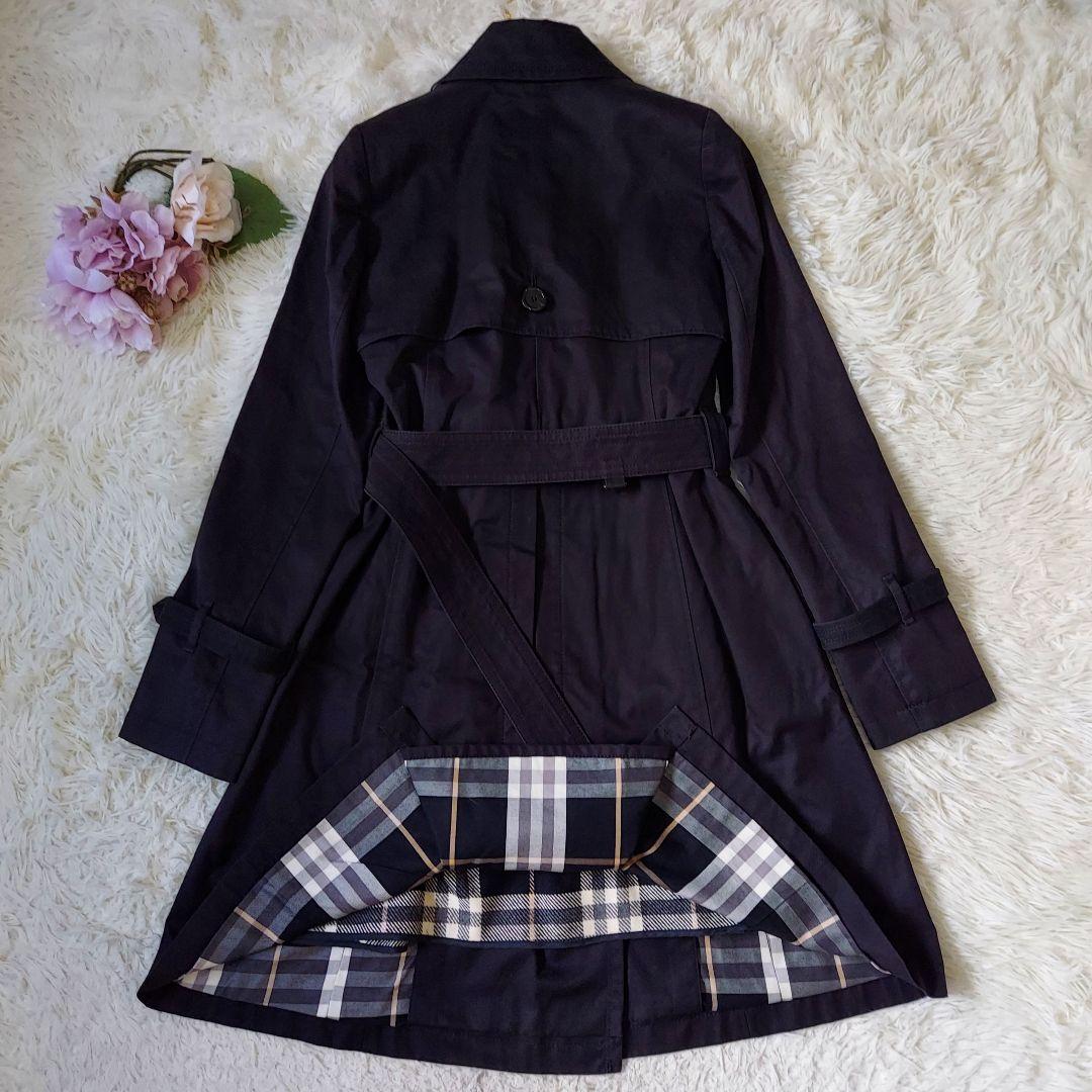 美品 バーバリー トレンチコート サイズM ライナー ノバチェック ブラック 画像10