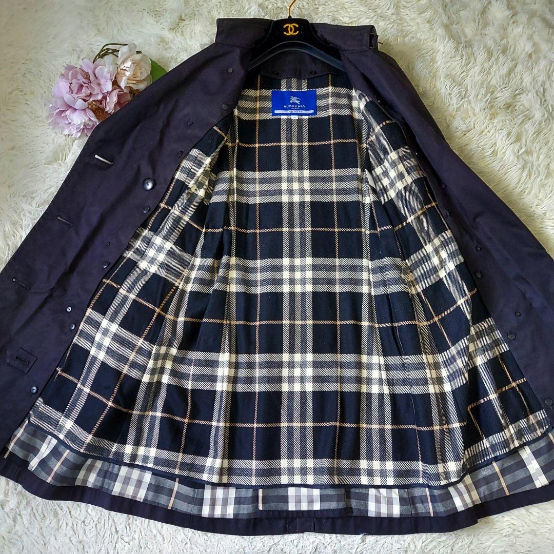 美品 バーバリー トレンチコート サイズM ライナー ノバチェック ブラック 画像8