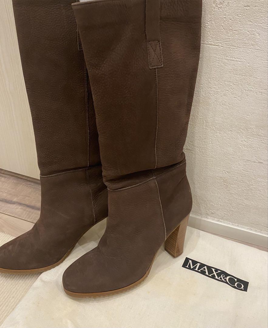 MAX&CO. ブラウン ロングブーツ 8cmヒール