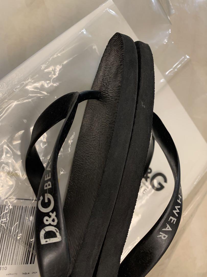 DOLCE&GABBANA ドルチェ&ガッバーナ 鼻緒　レザーサンダル  ロゴ入