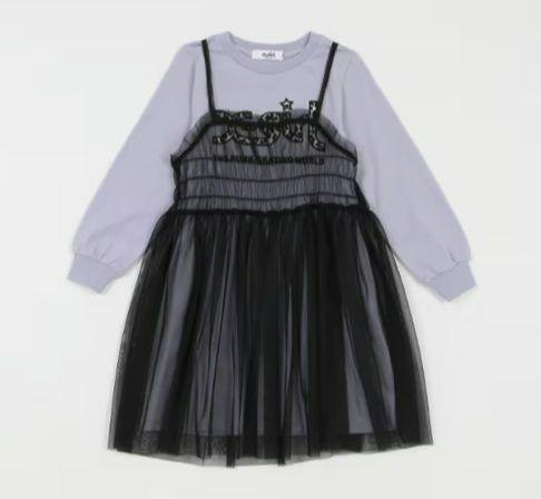 新品☆X-girl Stages　レイヤード風キャミワンピース　140