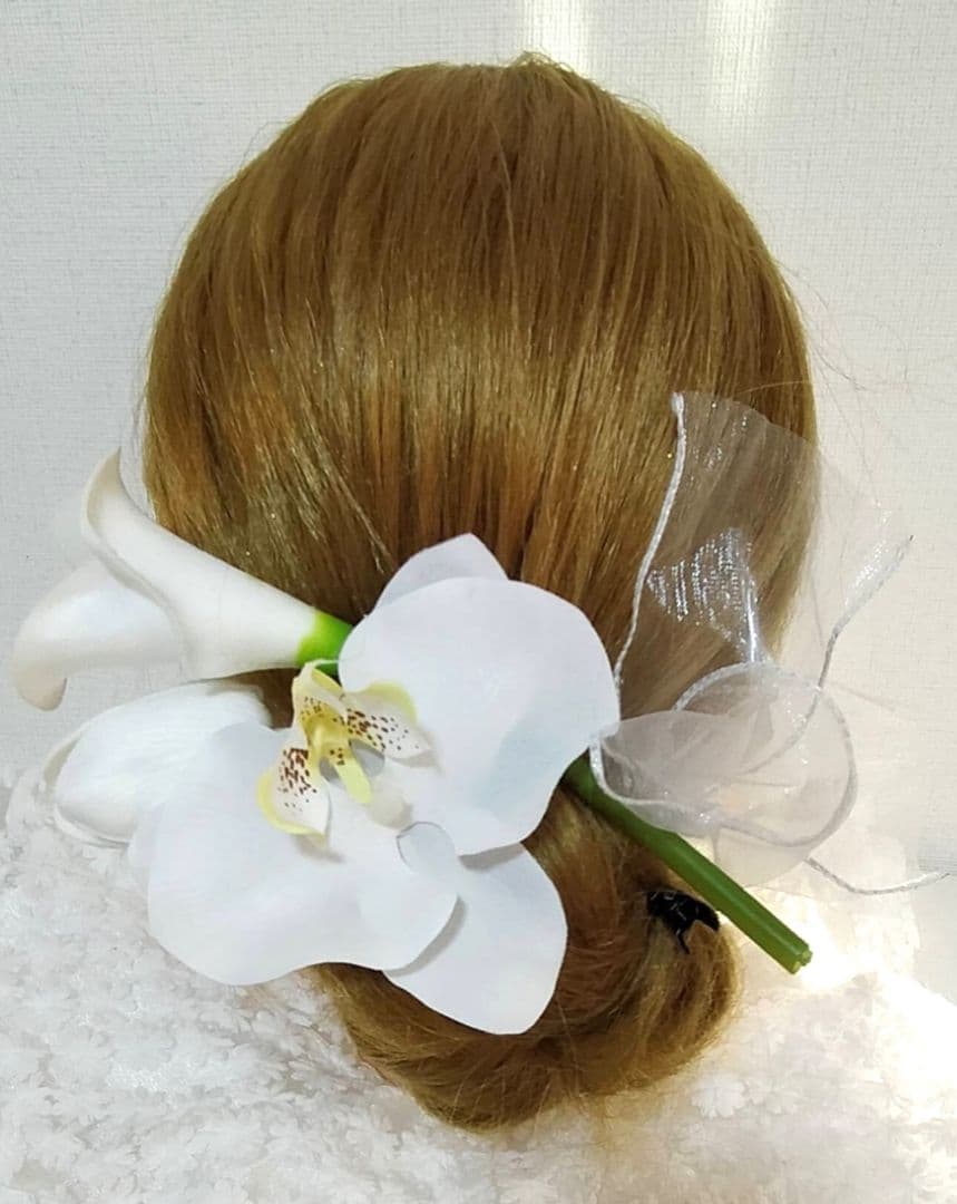 再販 胡蝶蘭髪飾り 結婚式  成人式 卒業式 前撮り  髪飾り