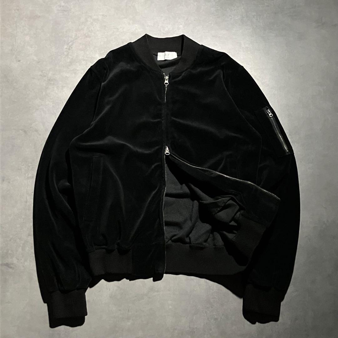 00s normcore velour jersey bomber jacket