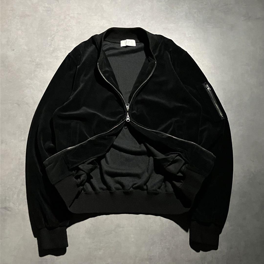 00s normcore velour jersey bomber jacket