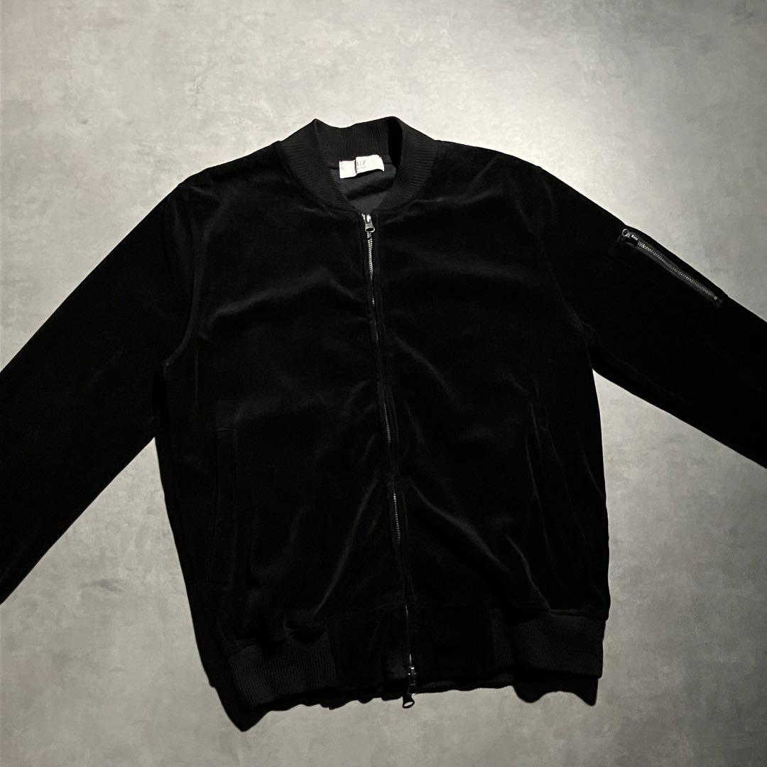 00s normcore velour jersey bomber jacket