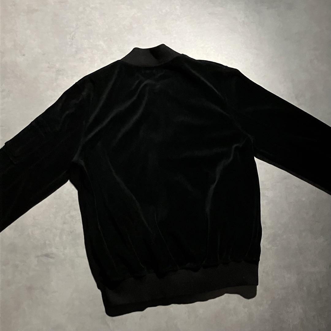 00s normcore velour jersey bomber jacket