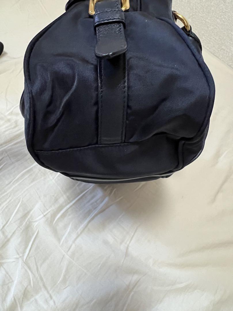 【美品】PRADA 紺色　ナイロン ハンドバッグ