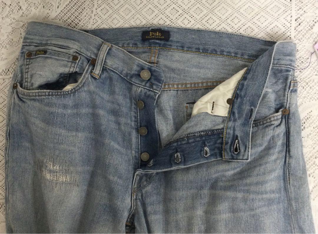 ポロラルフローレンTHE VARICK SLIM デニム 32/32 加工