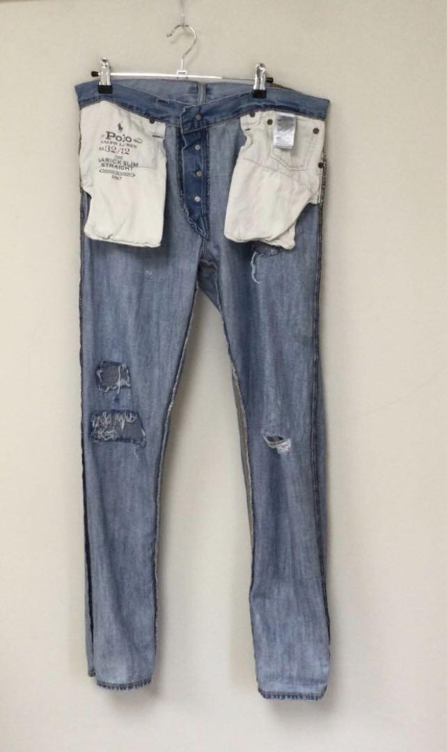 ポロラルフローレンTHE VARICK SLIM デニム 32/32 加工