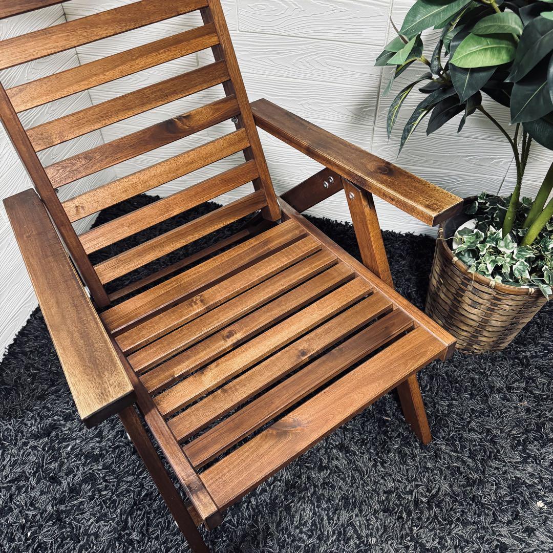 【廃盤品】IKEA ÄPPLARÖ 折りたたみ式アウトドアチェアチェア ブラウン