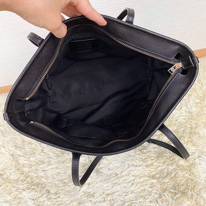 あくまでも⋺ 極美品✨ クロスグレイン レザー トート 黒 qVXc2-m61084171649 A4可 コーチ シティ 多様性 ゴールド