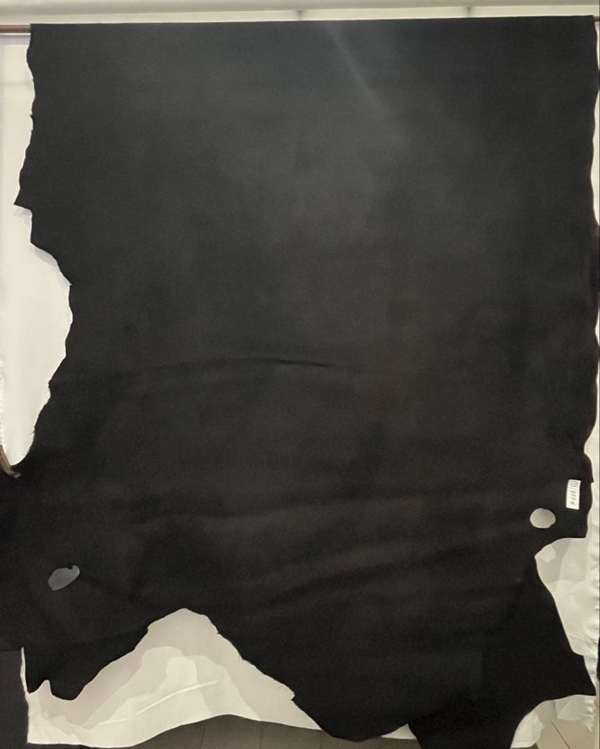 ⑲ヌバック　革　一枚革　本革　素材　レザー　leather ブラック　黒