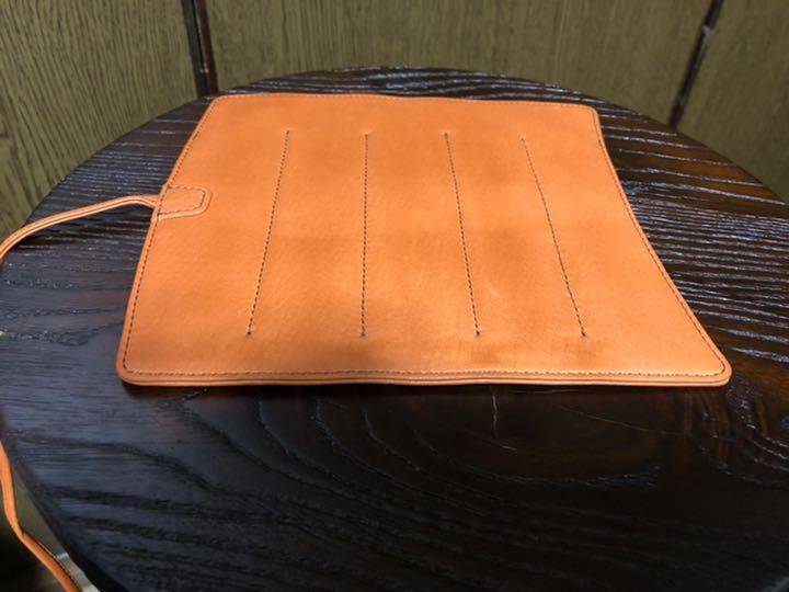 nagasawa キップレザーペンケース 5本差 トーチオレンジ