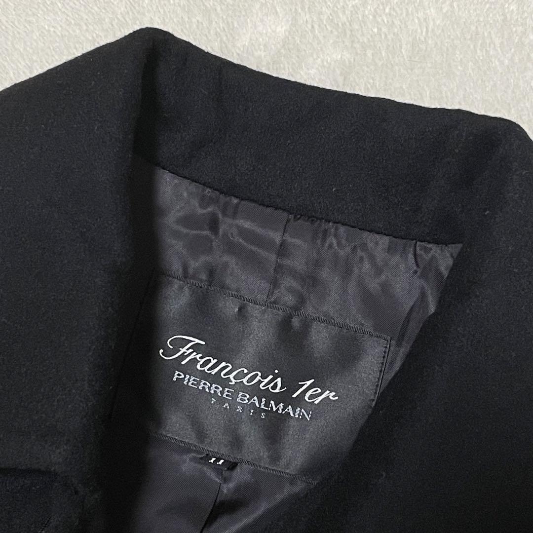 893 高級極美品 ピエールバルマン ロングコート 11号 カシミヤ100% 黒 awardsandwinners.com