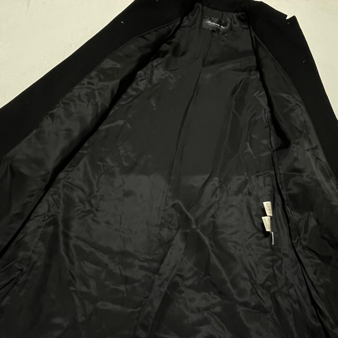 893 高級極美品 ピエールバルマン ロングコート 11号 カシミヤ100% 黒 awardsandwinners.com
