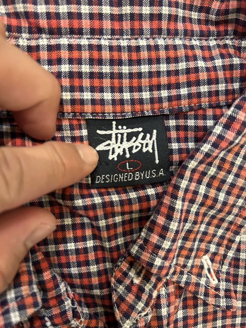 old stussy チェックシャツ 80s old stussy classic check shirt L size | nawona