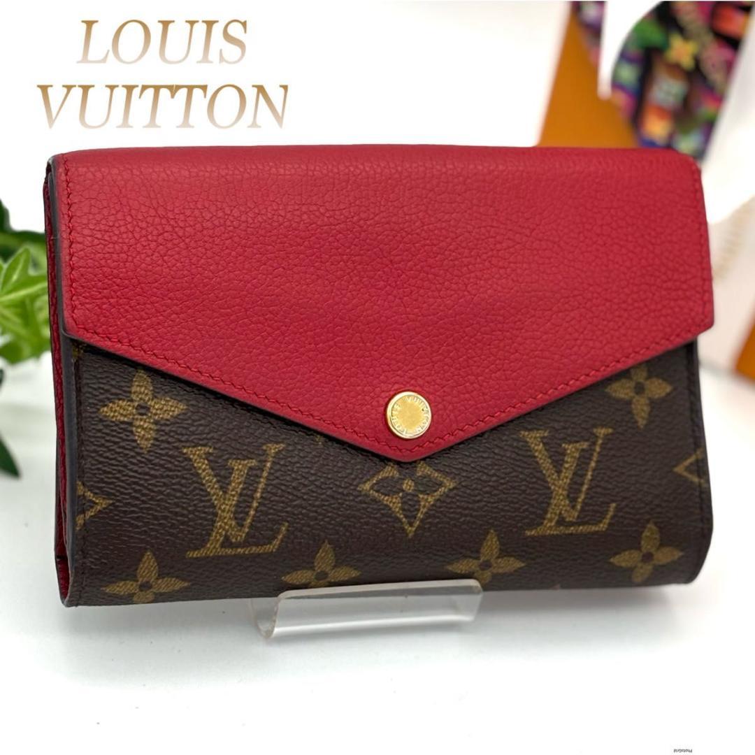 ルイヴィトン パラス コンパクト モノグラム スリーズ 二つ折り財布 WホックLOUIS VUITTON