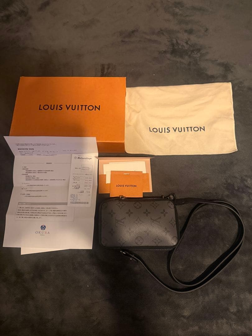 ルイヴィトン モノグラムエクリプス リバース ダブルフォンポーチLOUIS VUITTON