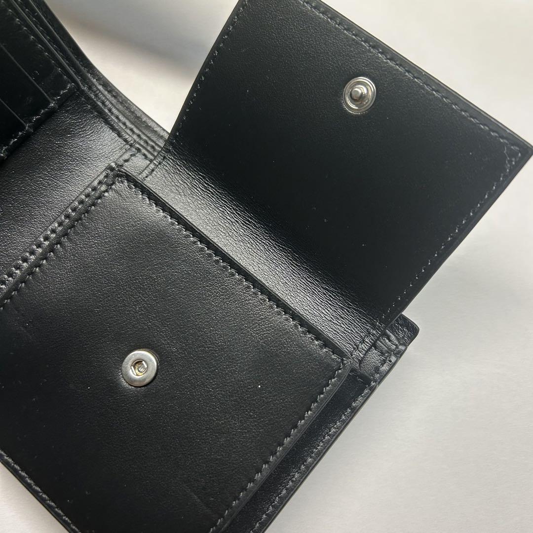 【ほぼ新品】CELINE メンズ 二つ折り財布 ブラック