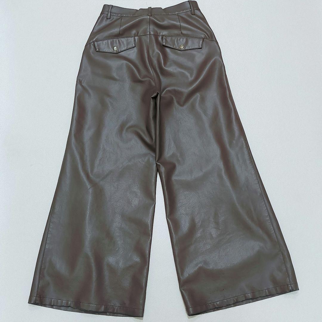 パンツ seyto Vintage fake leather flare pants