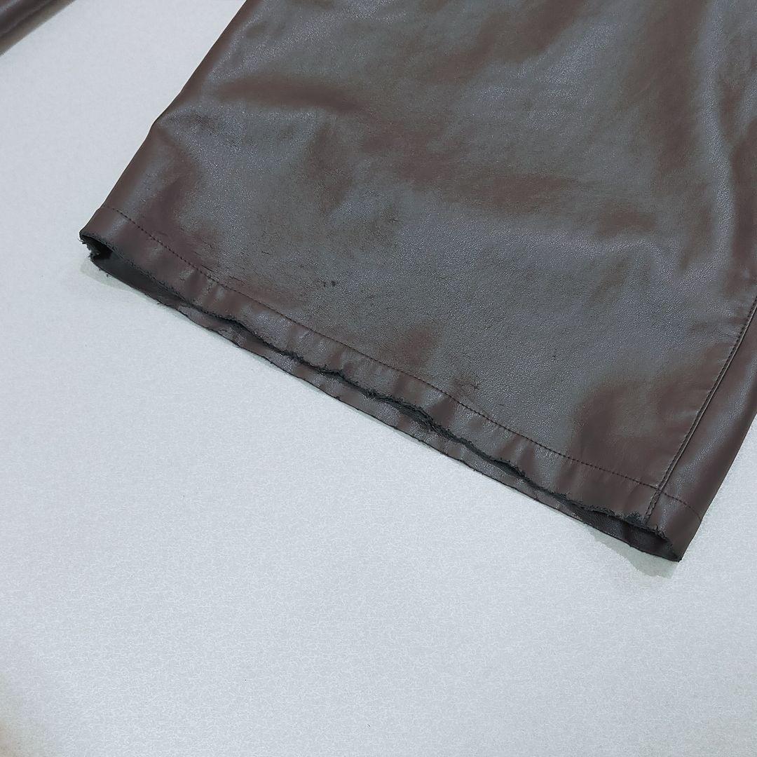 パンツ seyto Vintage fake leather flare pants