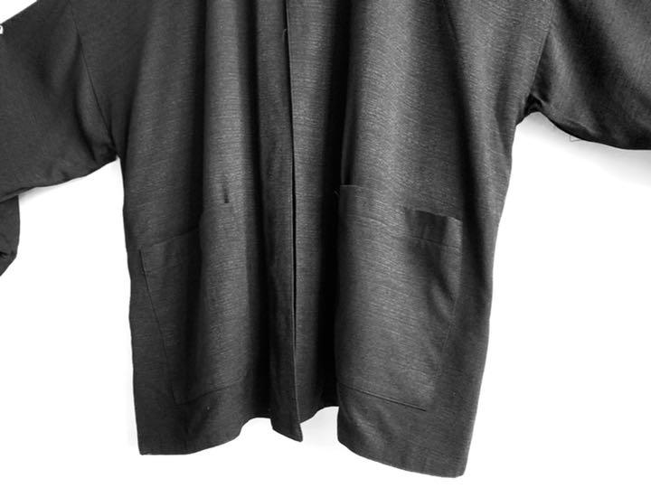 希少80s90s USA製 羽織りジャケット ハーフコート 黒赤青古着