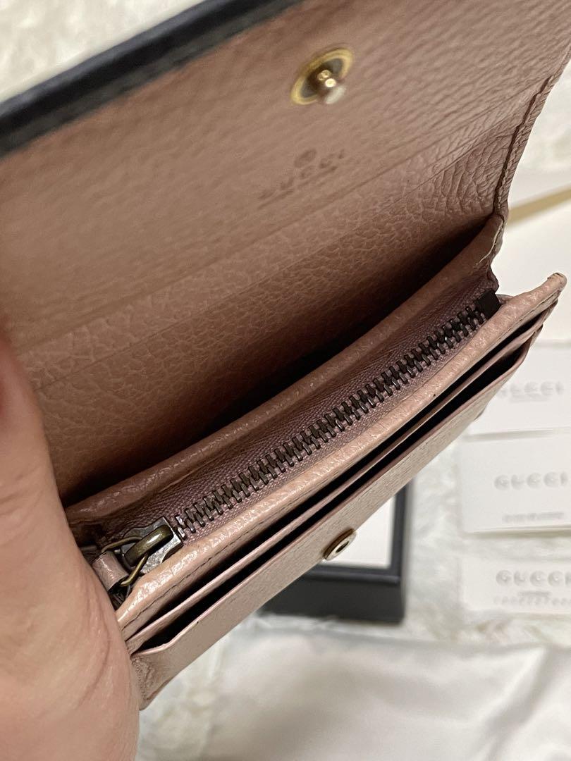 箱、紙袋あり]グッチ GUCCI 二つ折り財布 GGマーモント ブラック
