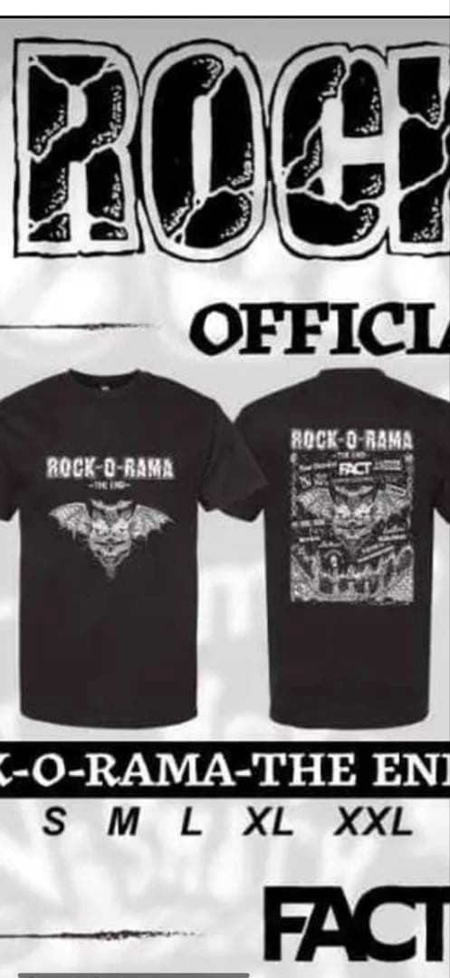 ROCK-O-RAMA THE END Tee XL ブラック