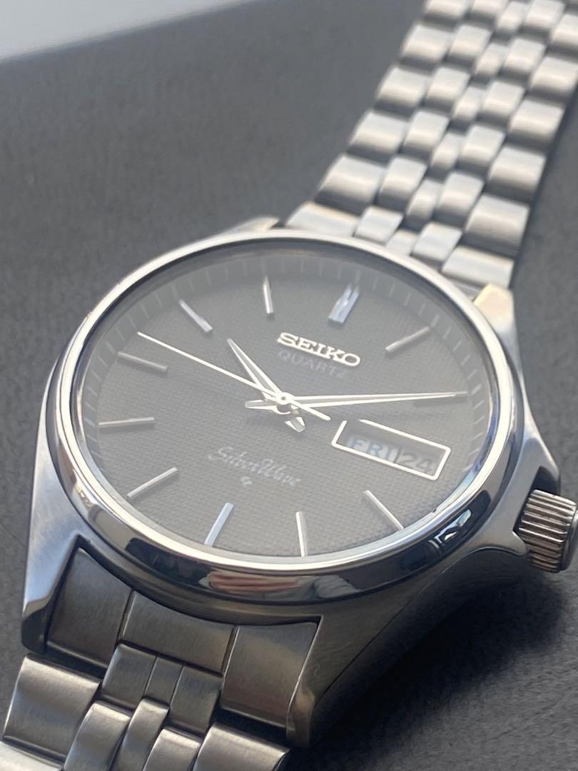 セイコー SEIKOシルバーウェーブ　キズ無し美品　　アンティーク　電池新品