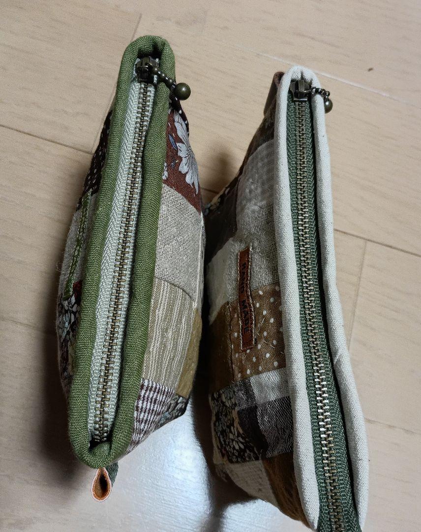 ハンドメイド パッチワークポーチ 2点セット