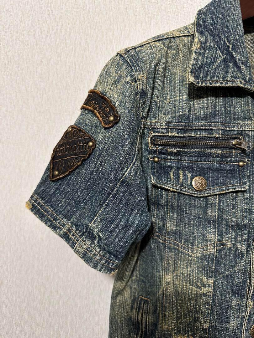 トップス Y2K 00s Damage Denim Shirt Jacket