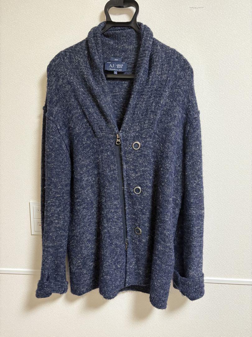 アルマーニジーンズ アルパカ XL デザインニット セーター カーディガン アルマーニジーンズ アルパカニットカーディガン ARMANI - メルカリ