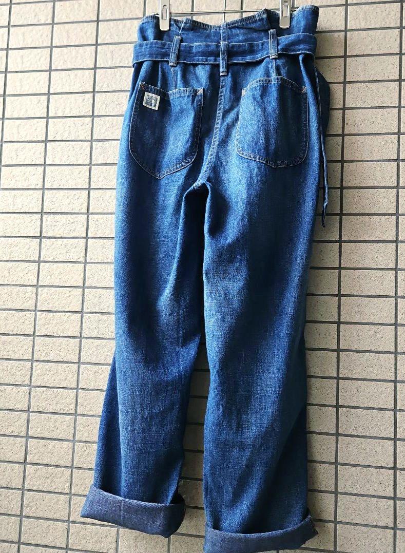 ポロラルフローレン⭐タック入りベルテッドハイライズジーンズ26ゆったりシルエット