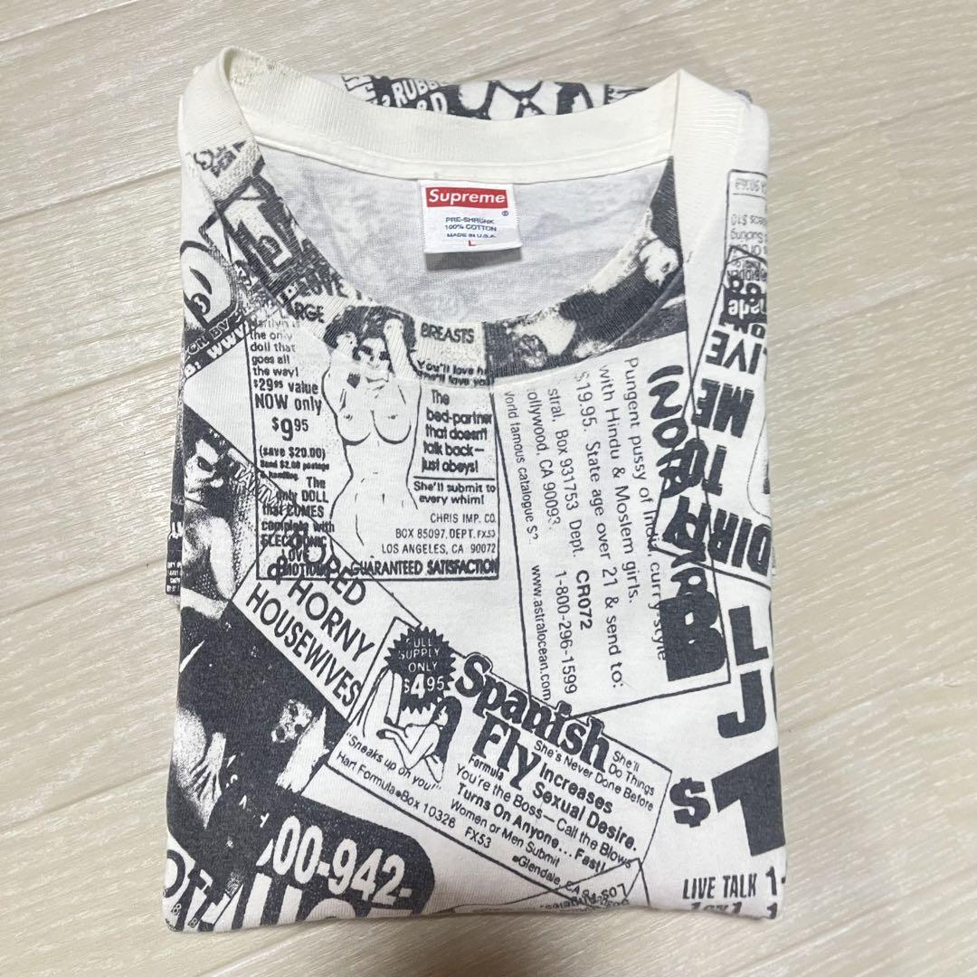 Supreme】激レア!'02 総柄プリント ポルノTシャツ Lサイズ Supreme】激レア!'02 総柄プリント ポルノTシャツ Lサイズ