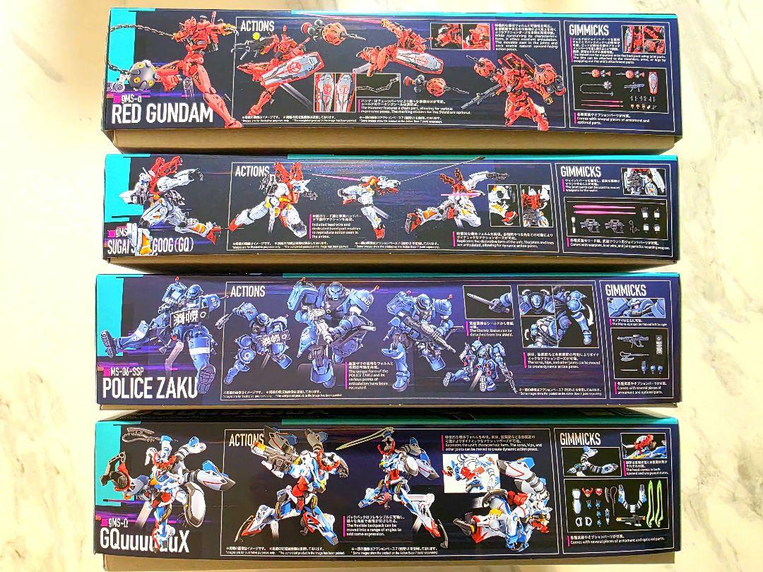 新品未組立 HG 赤いガンダム&ジークアクス&軍警ザク&ゲルググスガイ機 セット