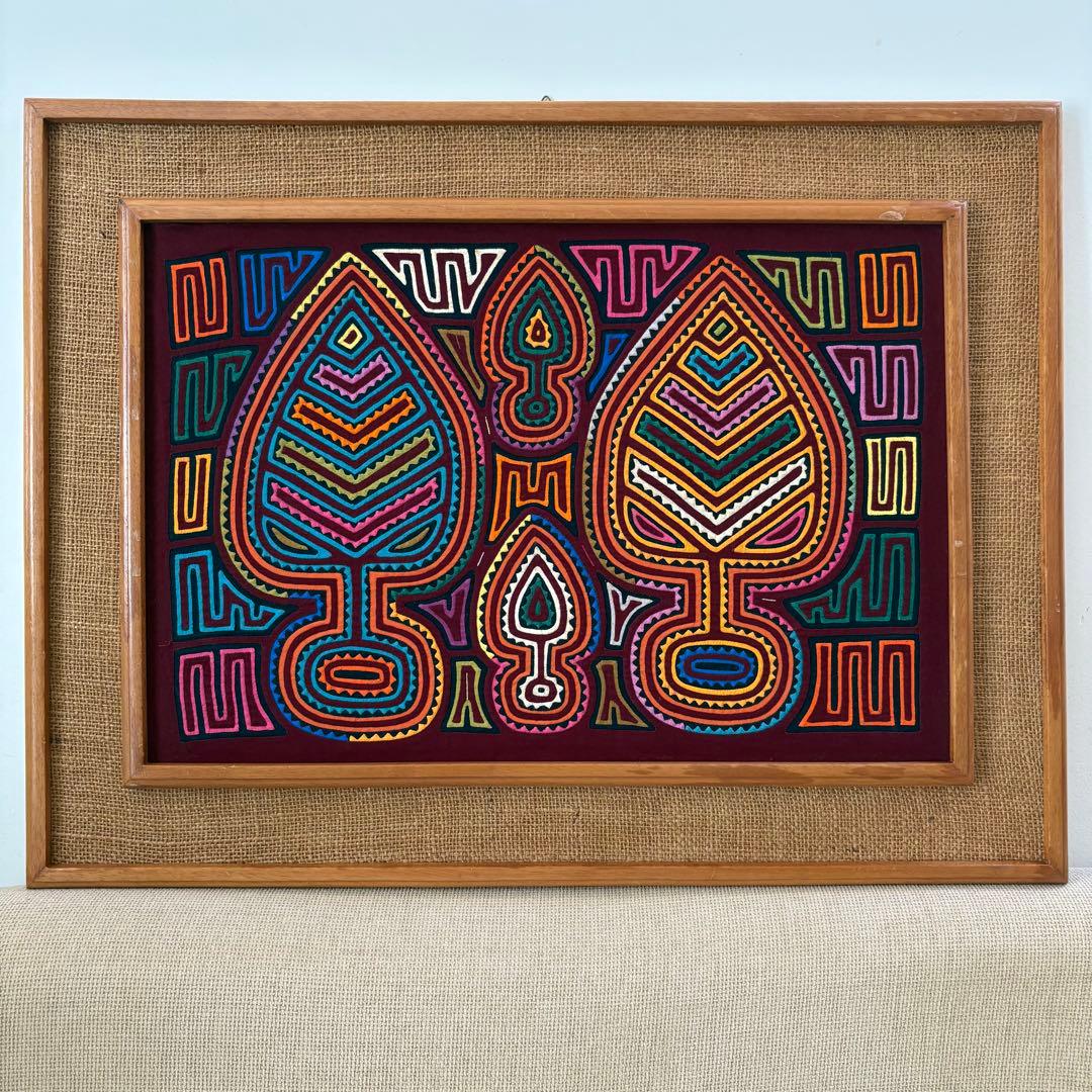 パナマ モラ刺繍 ビンテージ 上品 額装済み目立った傷や汚れなし NEXPOTALLINN_EU