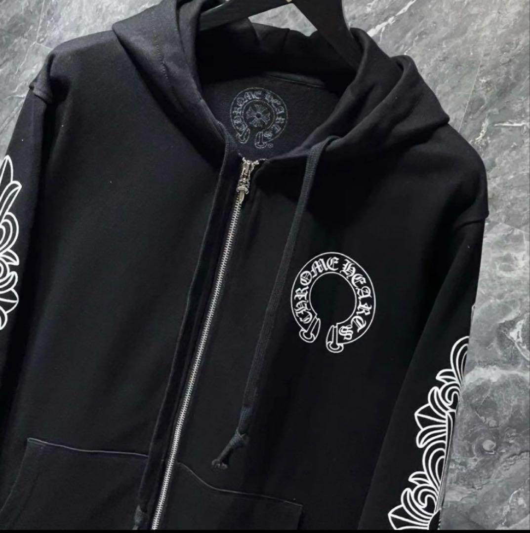 Chrome Hearts クロムハーツ ジップパーカー CH ブラックL