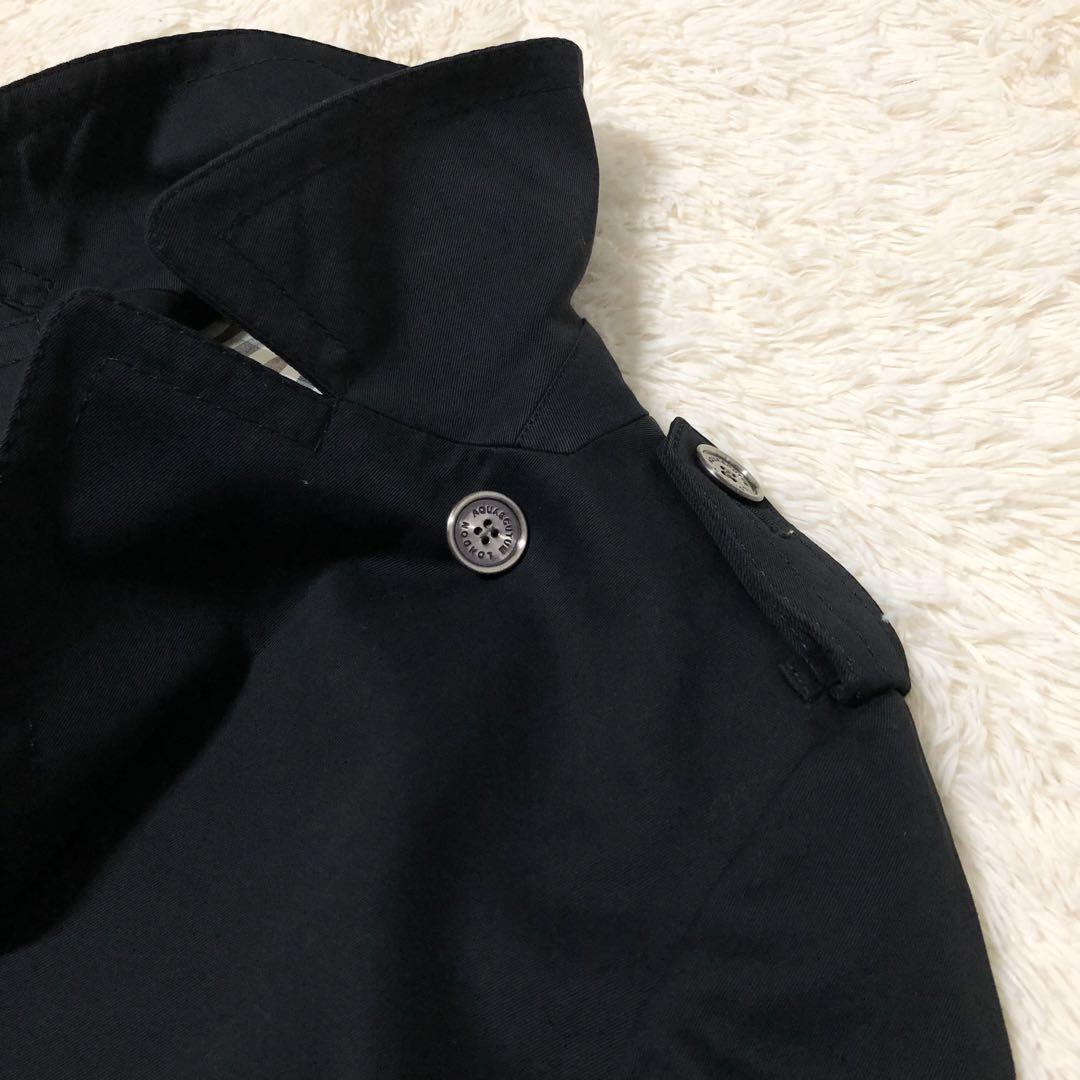 美品✨Aquascutum ステンカラーコート クラブチェック ベルト付き