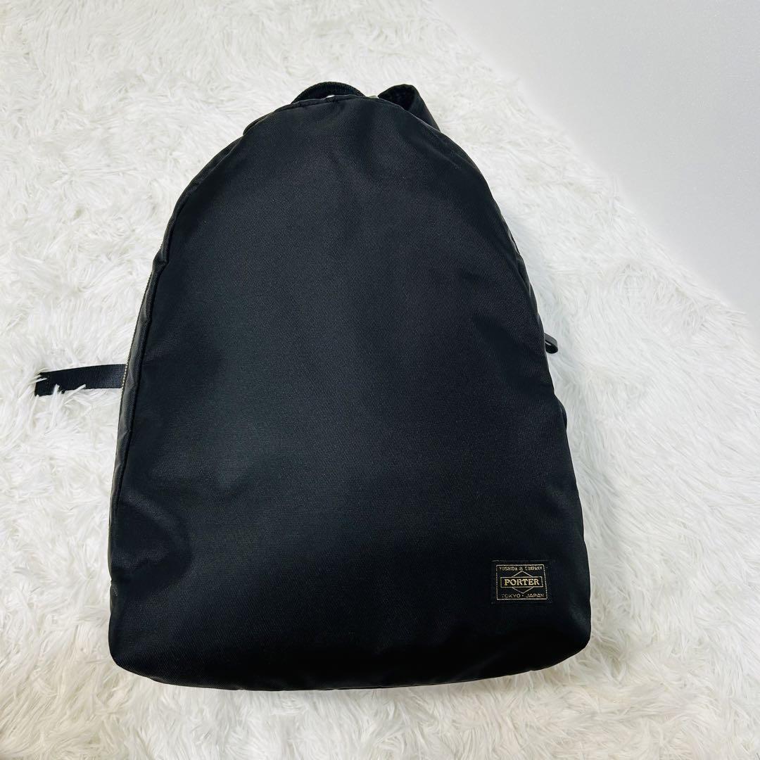 人気！ PORTER GIRL シア デイパック リュック パス 黒 ゴールド