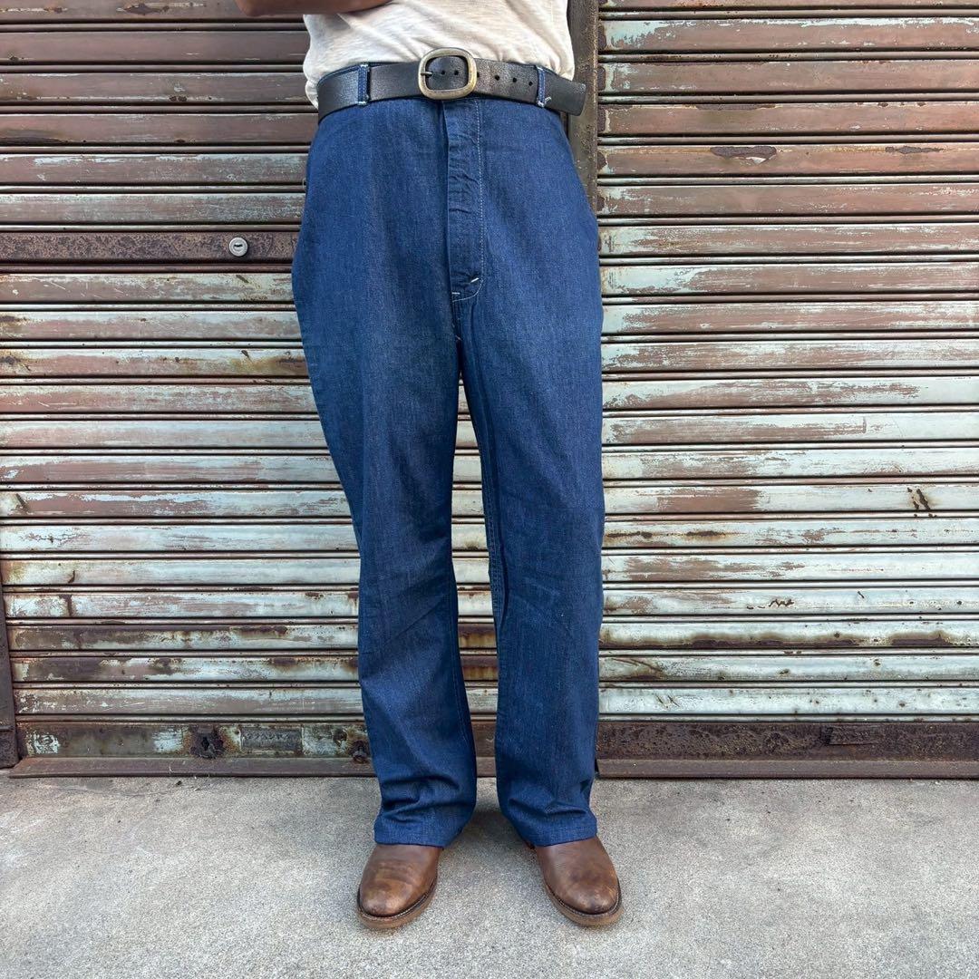濃紺 80s USA製 デニムパンツ インディゴ ソフト コットン ジーンズ