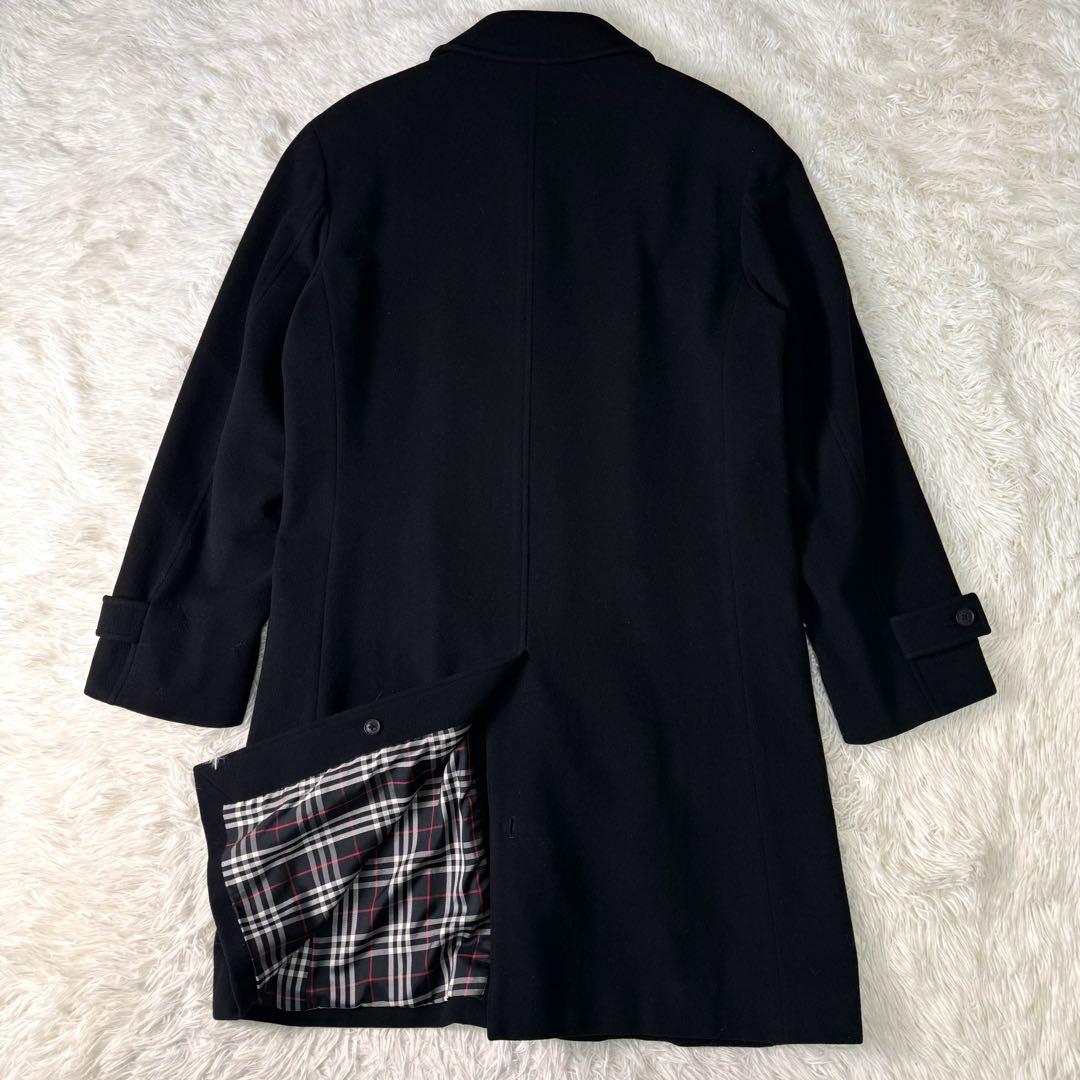 極美品✨バーバリー ブラックレーベル　ステンカラーコート  カシミヤ混　L