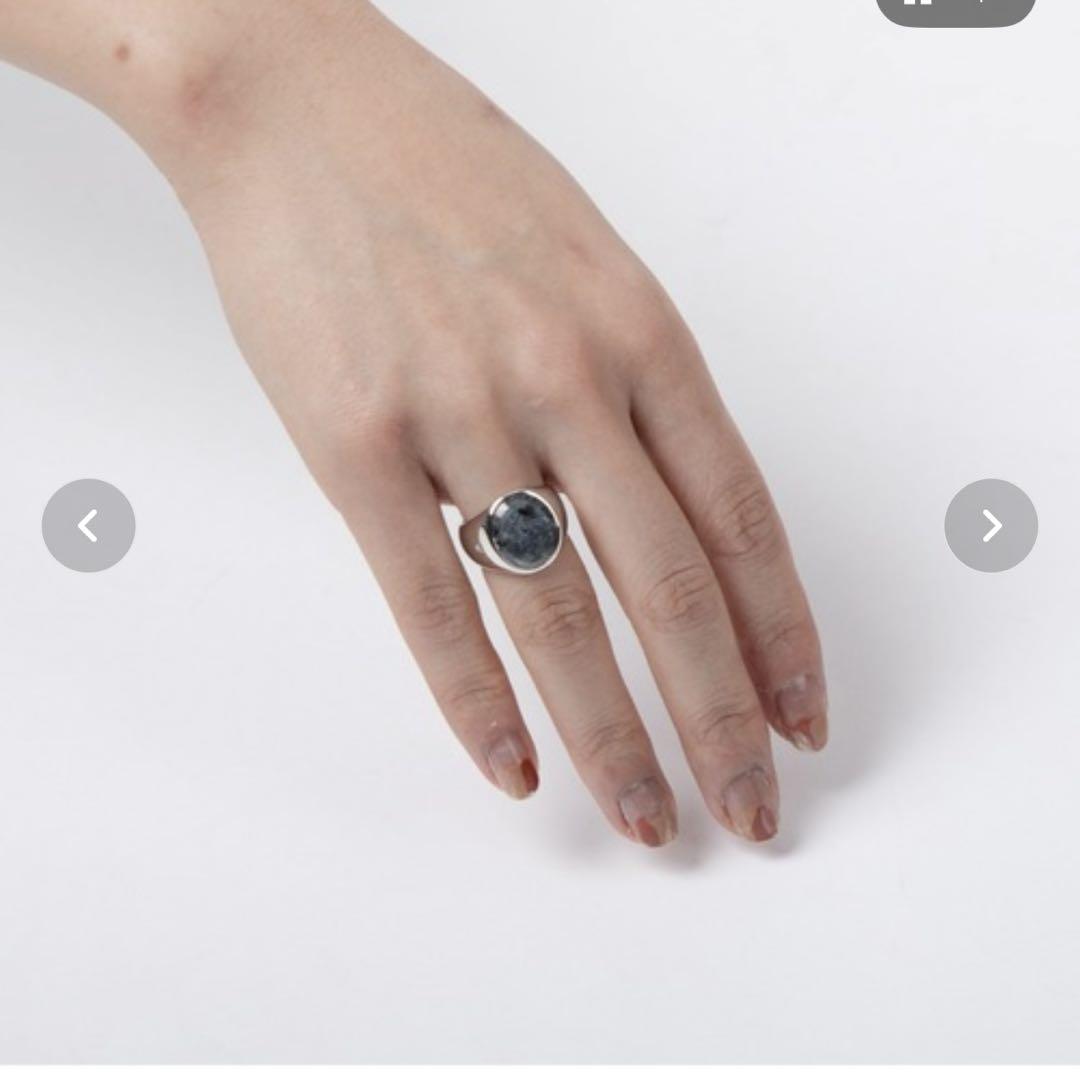 oval larvikite ring トムウッドオーバルラルビカイトリング52