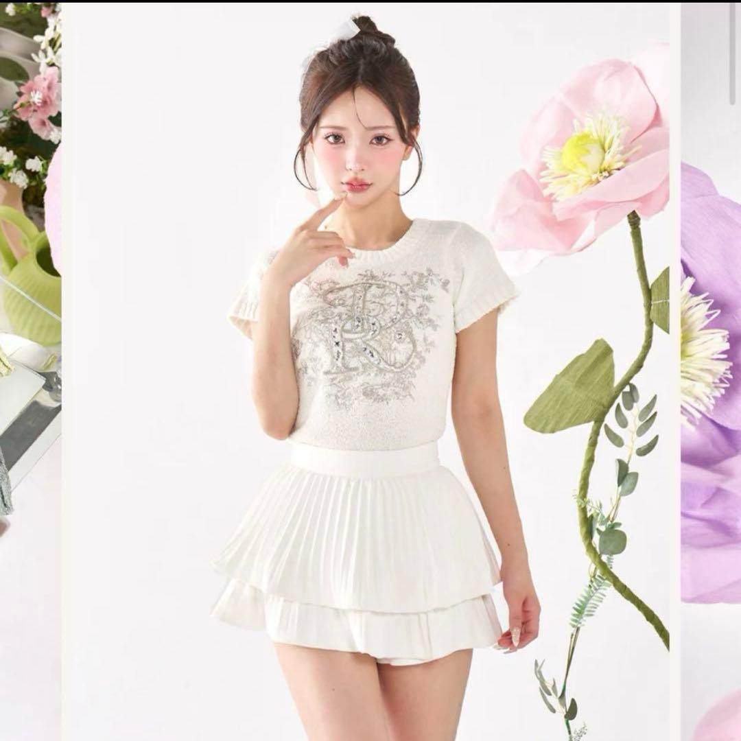 Darich DRビジューフラワーニットトップス