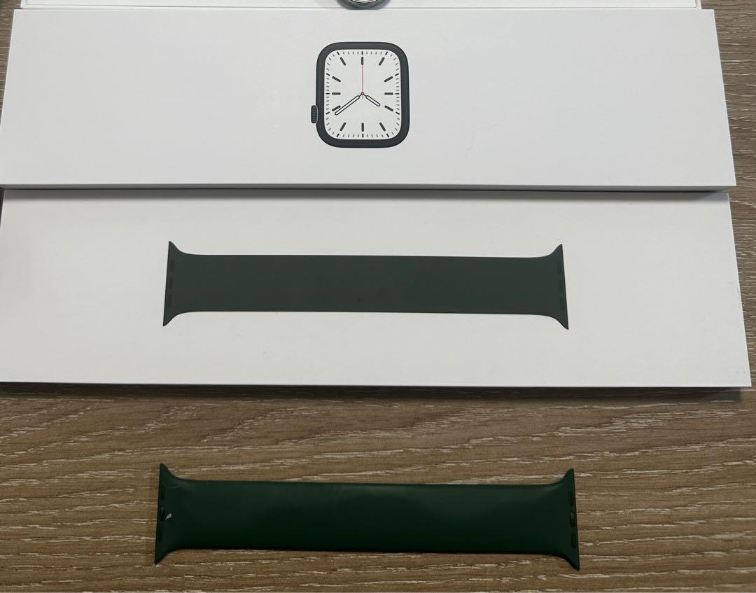 Apple Watch 7 本体 充電器⚠︎・クローバーバンド、箱付き 画像5