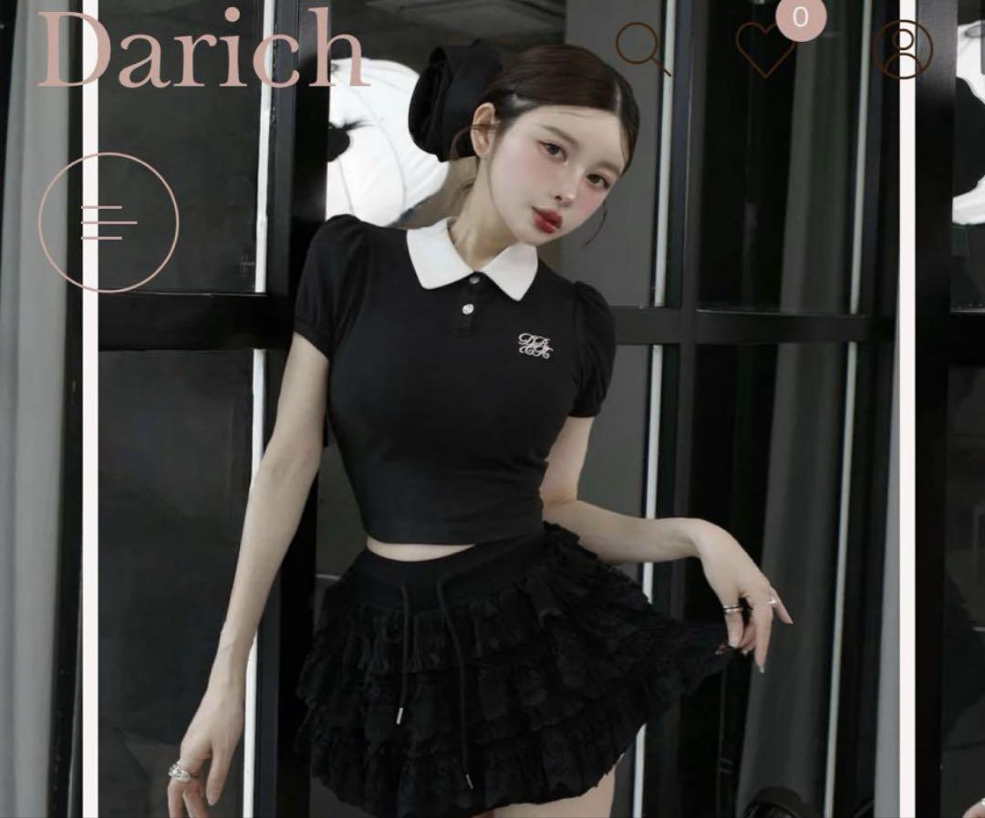 DRCHバイカラーポロシャツ　blk black ブラック　黒