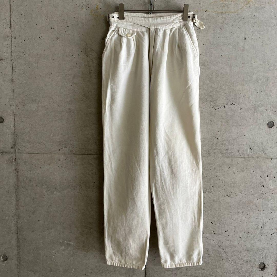 得価 vintage レトロ 2タック グルカ デザイン コットン パンツ アイボリー ws2Kp-m61133654878 国産再入荷