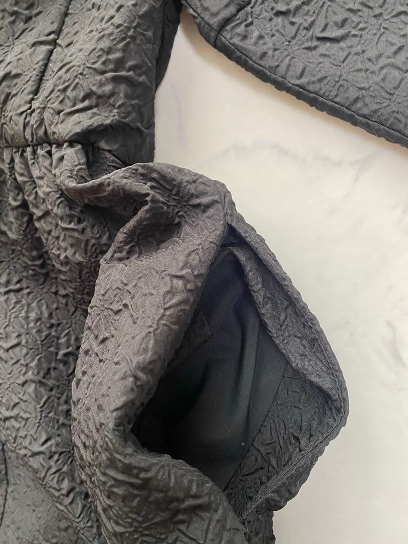 【ROSSO】 コクーンスリーブジャガードドレス　結婚式　オケージョンドレス